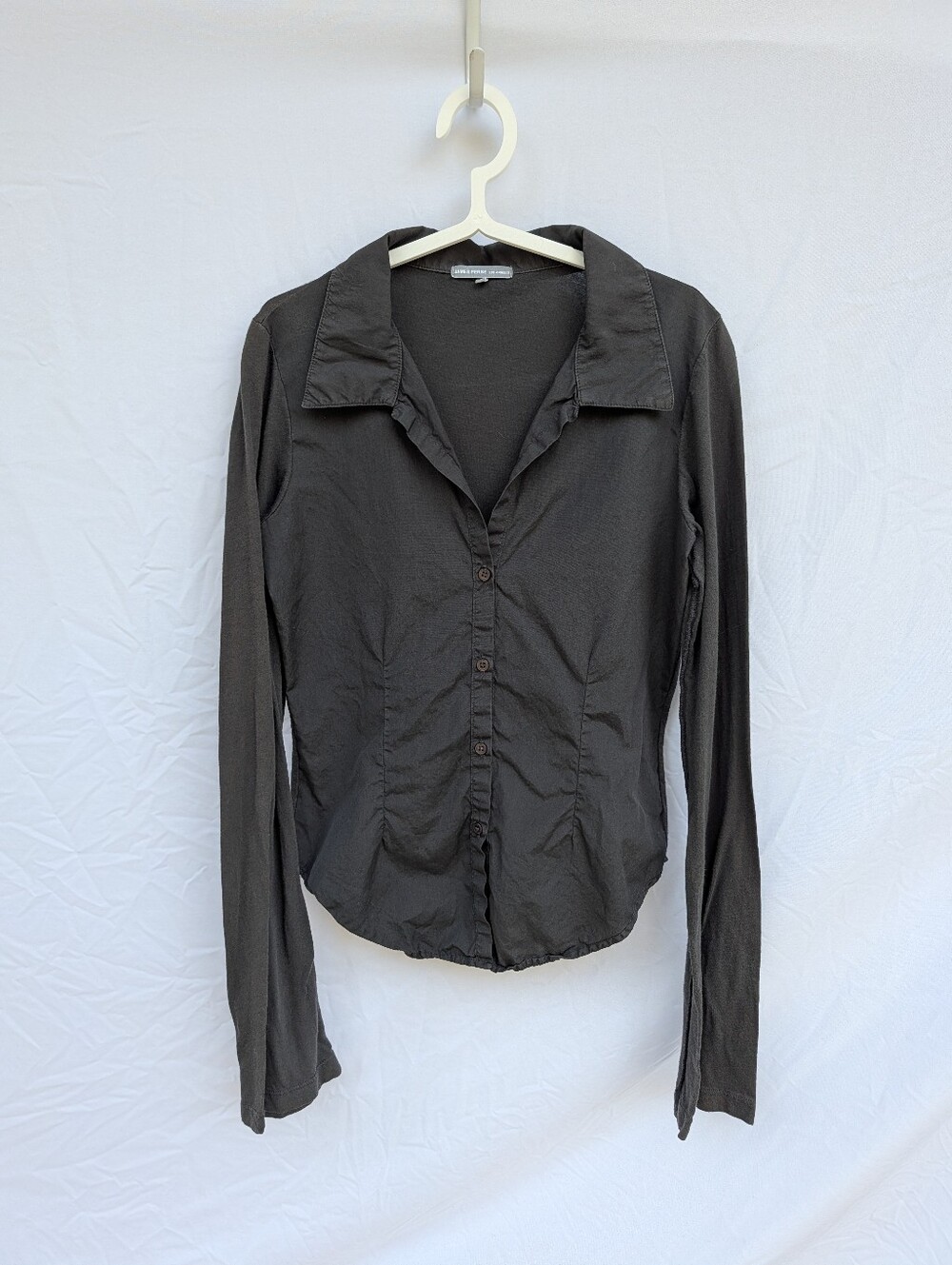 Vintage James Perse Cotton Matte Black Long Sleeve